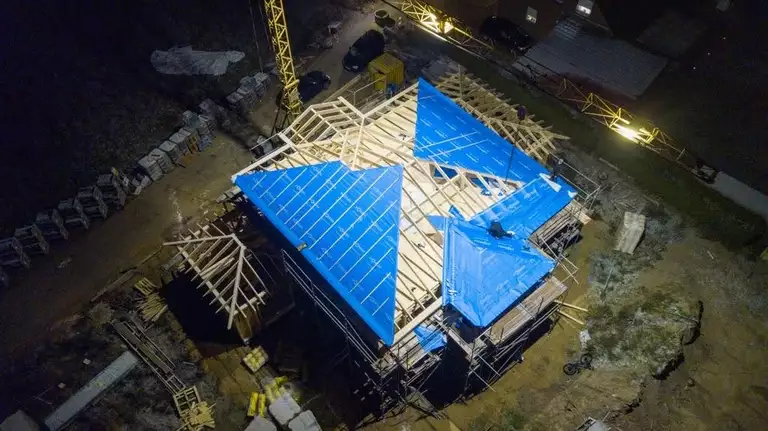 Neubau Dachstuhl von Holzbau Seiler in der Region Ankum